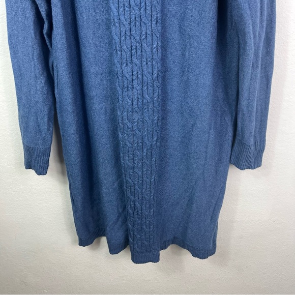 J. Jill Blue Knit blue turtleneck sweater dress large - Picture 6 of 9